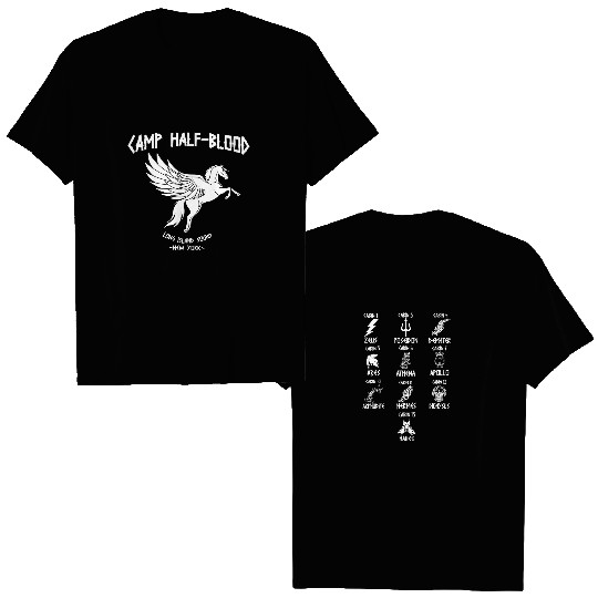 Discover Percy Jackson Camp Half Blood Long Island Sound Double Sided T Shirts, Men's Women Casual Fashion Pullover Double Sided T Shirts, Harajuku Oversized Double Sided T Shirts