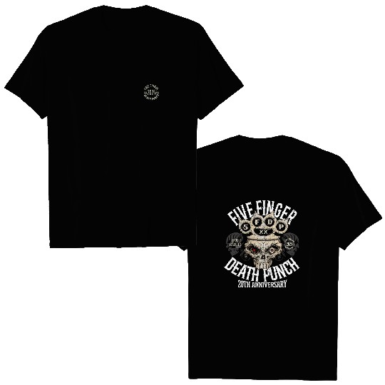 Five Finger Death Punch 20th Anniversary Knucklehead Zip Double Sided T Shirts