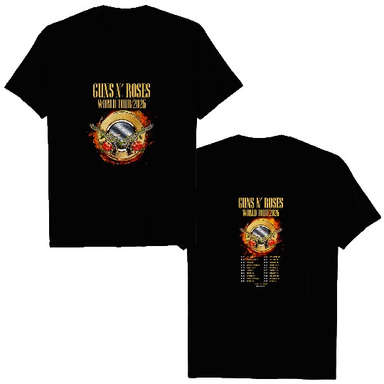 Guns N' Roses World Tour 2026 North American Schedule Dates T-Shirt