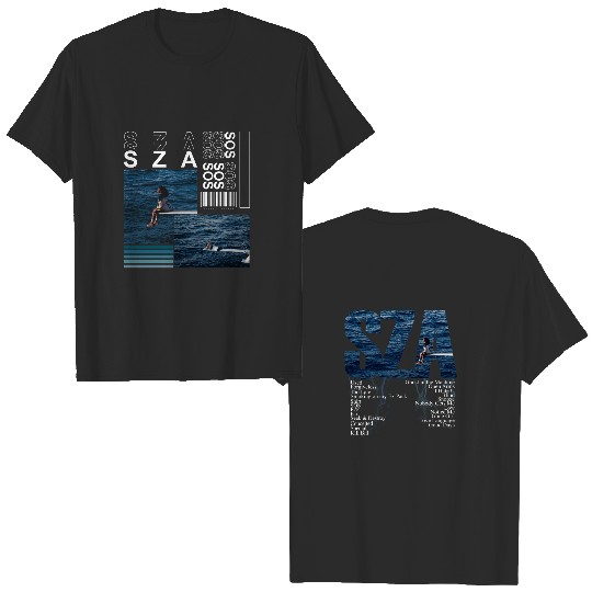 Discover SZA SOS Full Tracklist Double Sided T Shirts, S.Z.A Double Sided T Shirts, Sza Merch Double Sided T Shirts