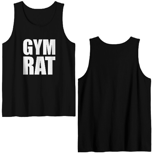 Gym Rat - White Double Sided Tank Tops