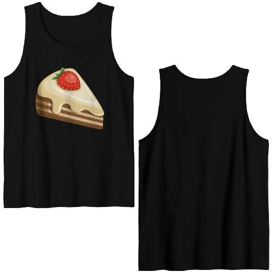 Strawberry cake Double Sided Tank Tops