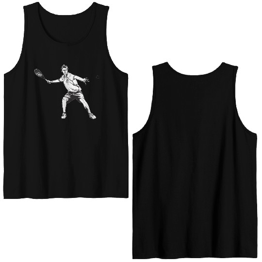 tennis player Double Sided Tank Tops