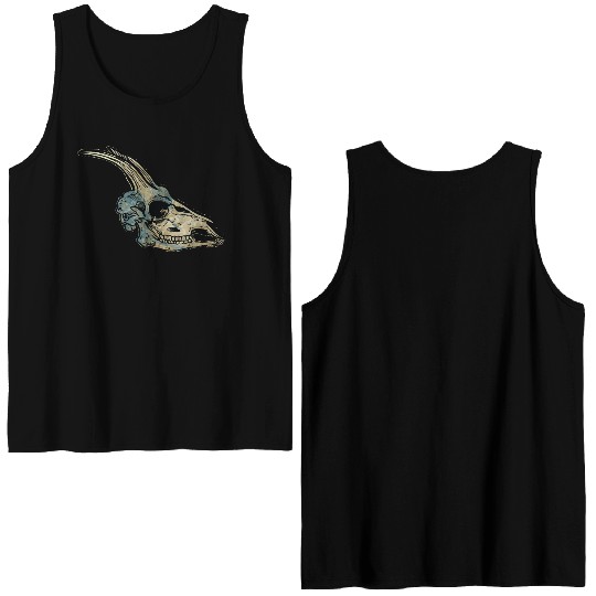 Capricorn skull Double Sided Tank Tops