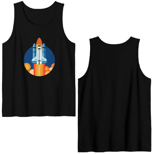 space shuttle launch Double Sided Tank Tops
