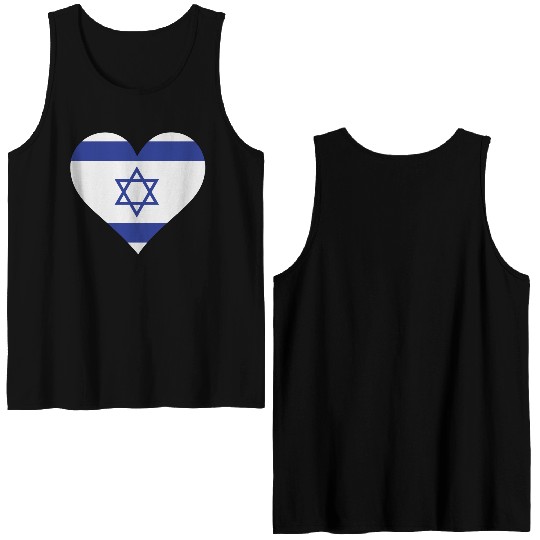 A Heart For Israel Double Sided Tank Tops