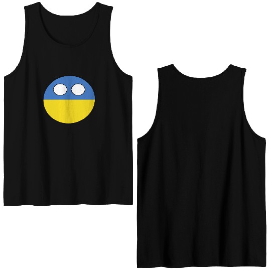Countryball Laenderball Land Heimat Ukraine Double Sided Tank Tops