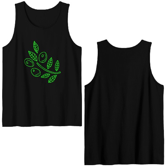 Olive branch Double Sided Tank Tops