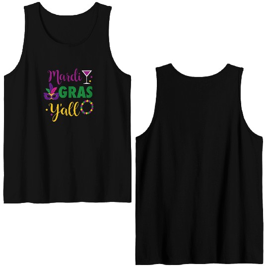 Mardi Grass Y'All Double Sided Tank Tops