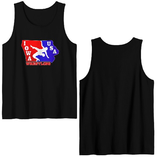 Iowa Team USA Wrestling Double Sided Tank Tops