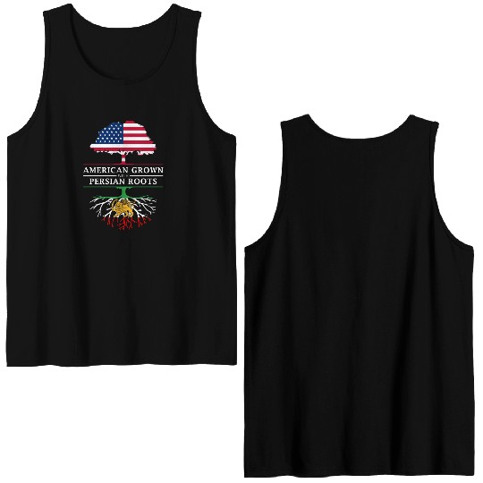 American Grown with Persian Roots Persia Design Double Sided Tank Tops