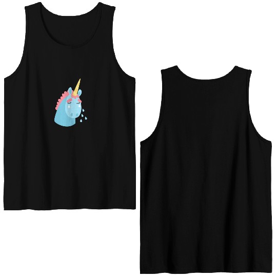 Sad Unicorn Double Sided Tank Tops