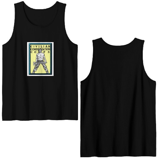 Civilian Conservation Corps Double Sided Tank Tops Woodman ship 1940s CCC Gift Double Sided Tank Tops