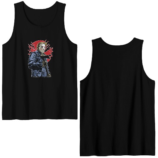 Serial Killer in Town Double Sided Tank Tops
