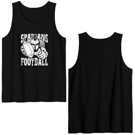 Spartans Football Homecoming Sports School Pride Double Sided Tank Tops