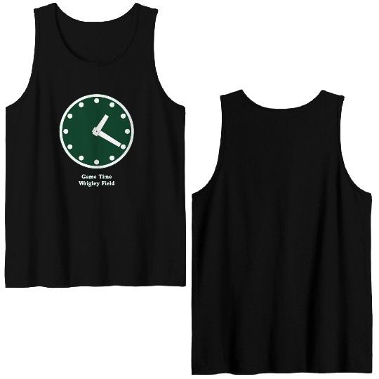 WRIGLEY FIELD SCOREBARD CLOCK IS CHICAGO CUBS GAME Double Sided Tank Tops