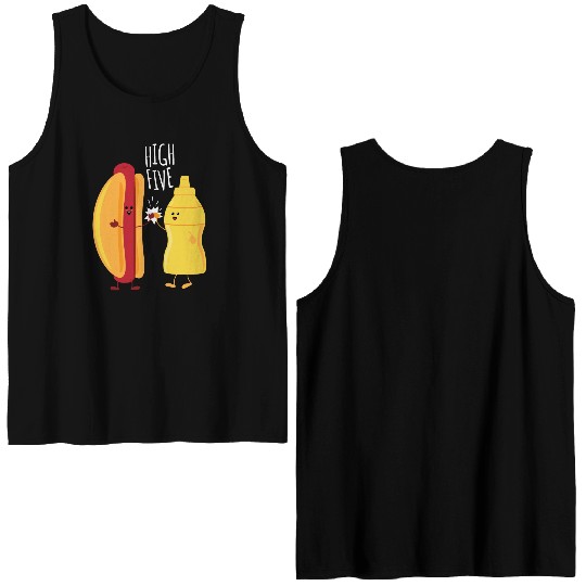 HOT DOG & MUSTARD HIGH FIVE Double Sided Tank Tops