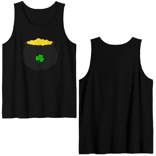 Pot of Gold St Patricks Day Double Sided Tank Tops