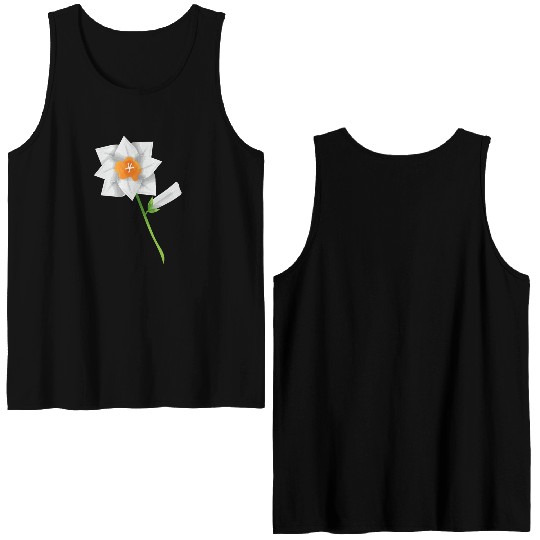 Flower Spring Daffodil Narcissus White - Gift Idea Double Sided Tank Tops
