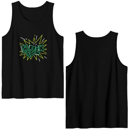 Neon Hulk Double Sided Tank Tops By Marvel Design By Humans----PD