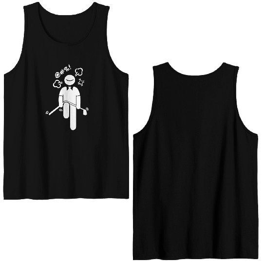 Angry Golfer Double Sided Tank Tops