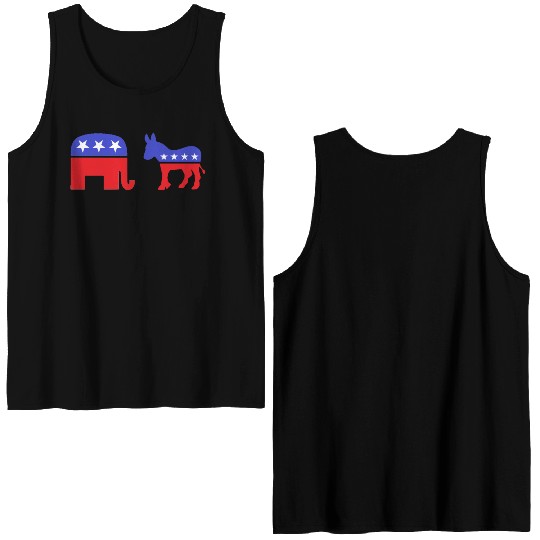 Democrat Republican Double Sided Tank Tops