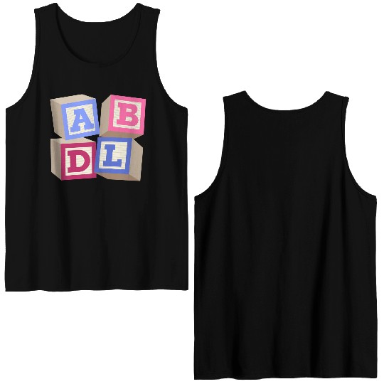 AB DL ageplay ABDL adult baby diaper baby Double Sided Tank Tops