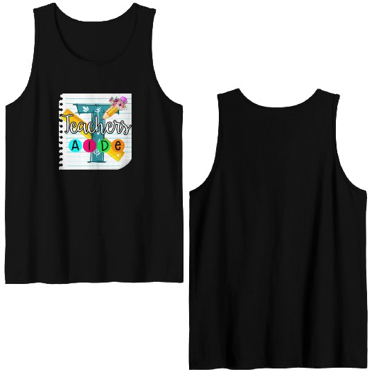 Teacher's Aide Double Sided Tank Tops Teacher Assistant Gift
