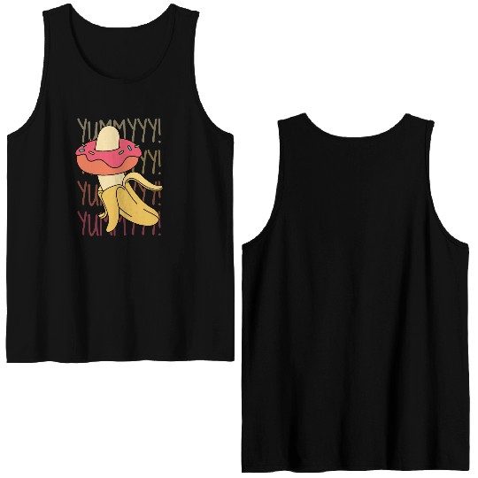 Banana Donut Yummy Delicious Funny Double Sided Tank Tops