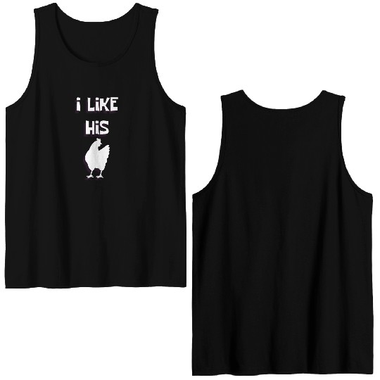 Paarshirt I like His cock Funny love gift Double Sided Tank Tops