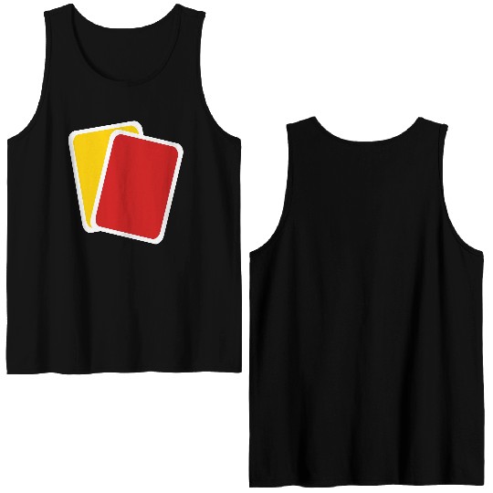 Red yellow card Double Sided Tank Tops
