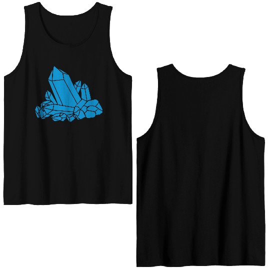 Blue crystal clipart Double Sided Tank Tops