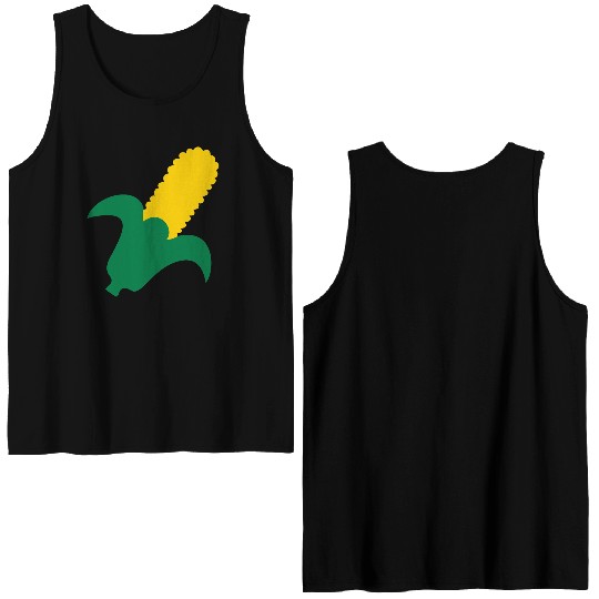 corn corncob farmer farming vegetable food gift Double Sided Tank Tops