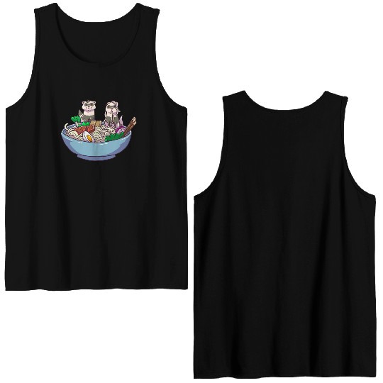 Ramen Ferret Anime Double Sided Tank Tops