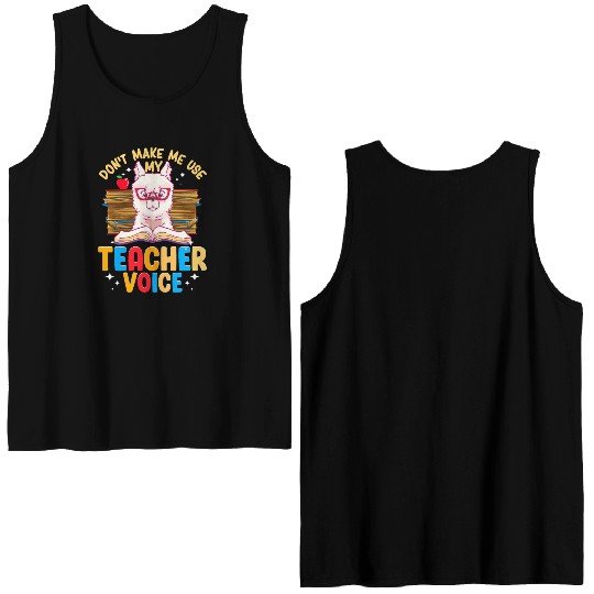 Funny Alpaca Teacher - Teacher Appreciation Gifts Double Sided Tank Tops