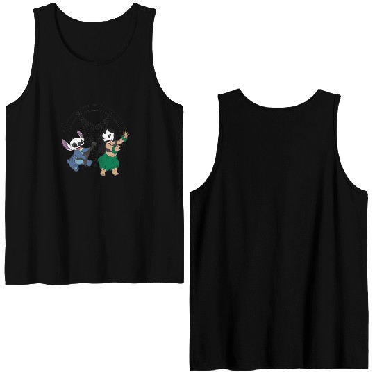Black Metal Lilo and Stitch Double Sided Tank Tops
