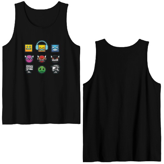 geometry dash insane Double Sided Tank Tops