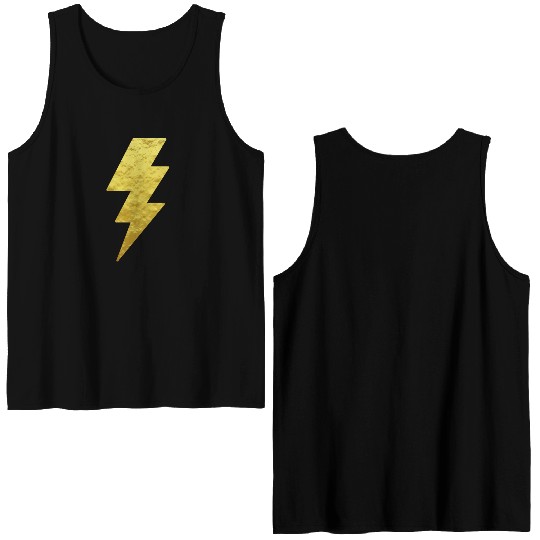 Lightning Bolt Double Sided Tank Tops Gold Printed Top