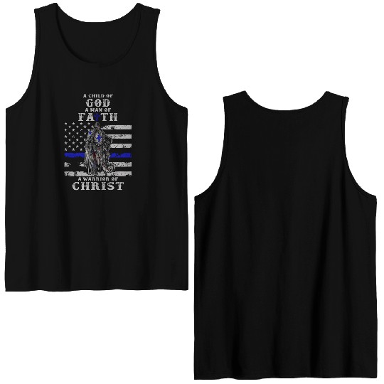 Police Officer Knight Templar A Child Of God A Man Double Sided Tank Tops