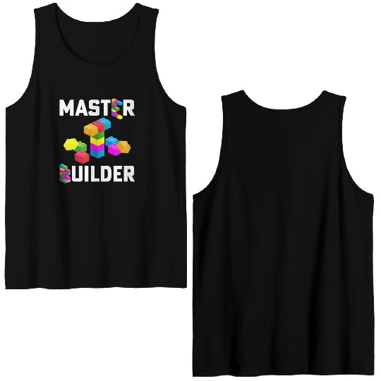 Master Builder Building Blocks Brick Builders Toys Double Sided Tank Tops