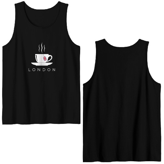 London English Tea England Union Jack British Gift Double Sided Tank Tops