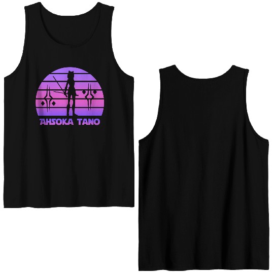 Ahsoka tano - Synthwave Double Sided Tank Tops