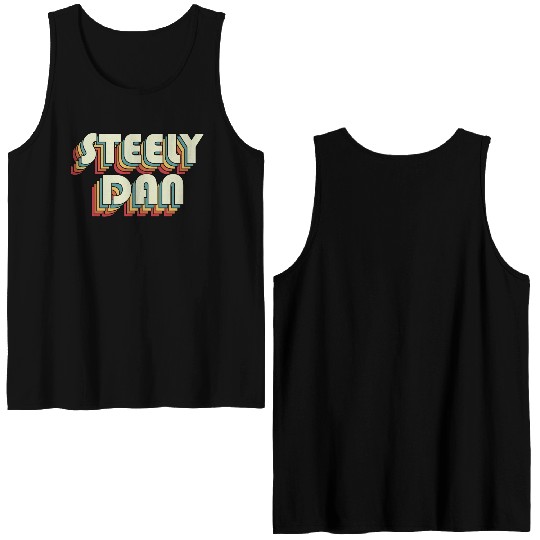 Steely Dan | Unique Retro Faded-Style Typography Double Sided Tank Tops