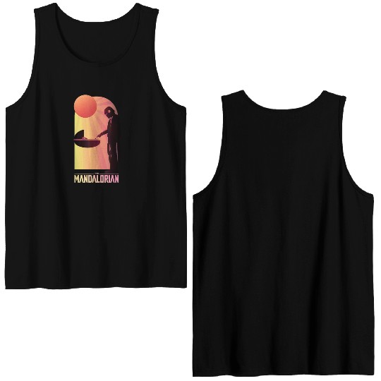 Star Wars The Mandalorian The Child Sunset Meeting Double Sided Tank Tops