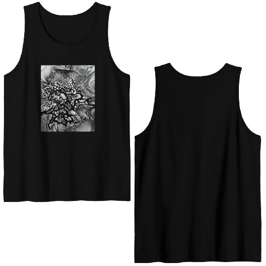 Black and white abstract art. Trendy artist. Double Sided Tank Tops