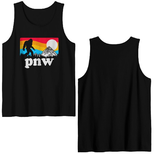 PNW Pacific Northwest Bigfoot Double Sided Tank Tops