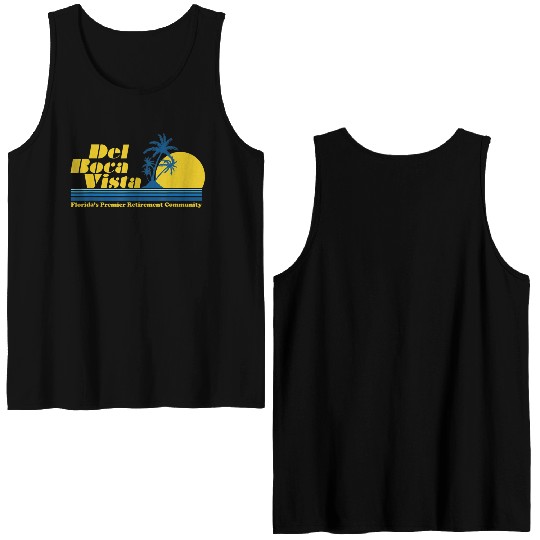 Del Boca Vista Retirement Community Funny No 2376 Double Sided Tank Tops