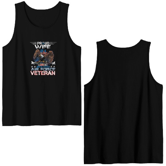 Veteran-Proud Wife Of Us Air Force Veteran Patriot Double Sided Tank Tops
