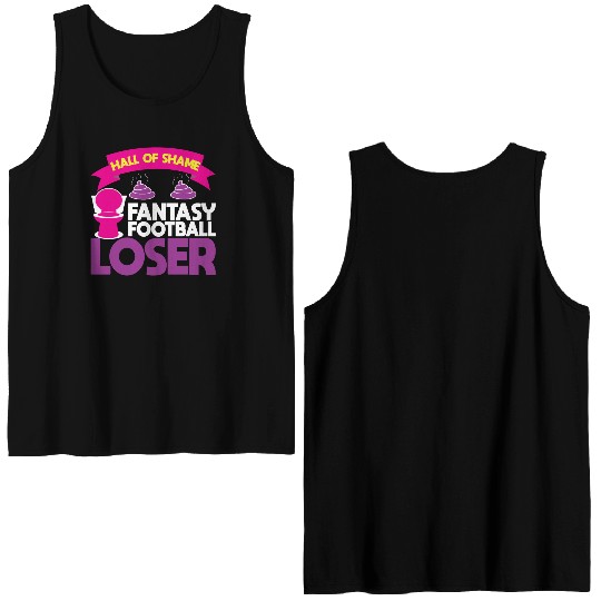 Fantasy Football Loser Poop Funny Double Sided Tank Tops