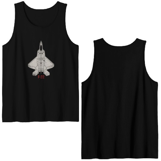 F 22 Raptor Double Sided Tank Tops